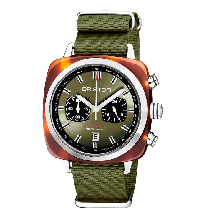 Briston Clubmaster Sport - Chrono - Vert olive 20142.SA.TS.26.NOL Watch