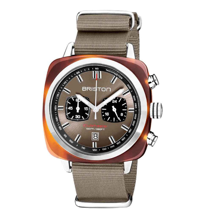 Briston Clubmaster Sport - Chrono - Gris Taupe 20142.SA.TS.30.NT Watch