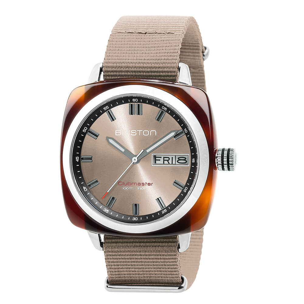 Briston Clubmaster Sport - HMS - Gris Taupe 23342.SA.TS.30.NT Watch