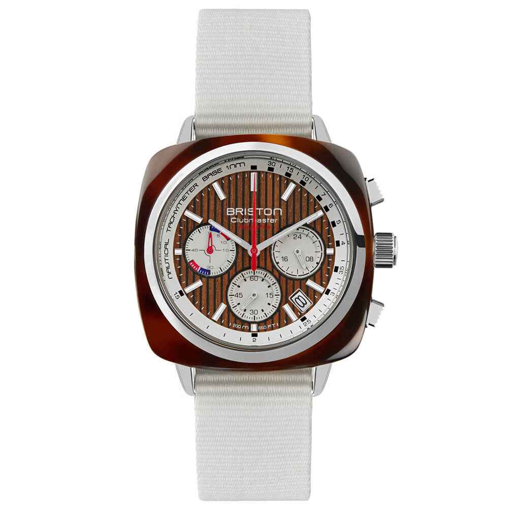 Briston Clubmaster Regatta - Chrono - Noyer / Blanc 262142.SA.T.2W.NW Watch