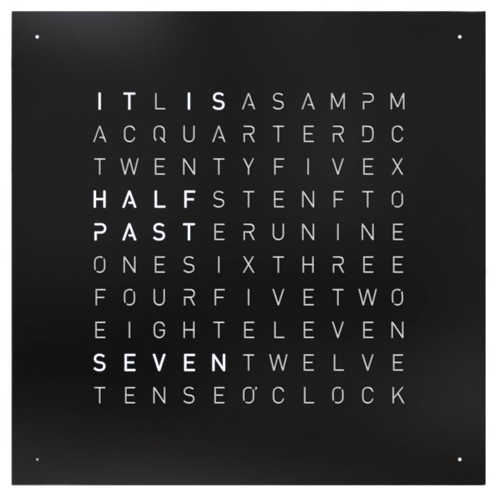 Qlocktwo QT5ENBLPC-UK 45 Black Pepper White Body Clock