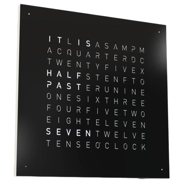 Qlocktwo QT5ENBLPC-UK 45 Black Pepper White Body Clock