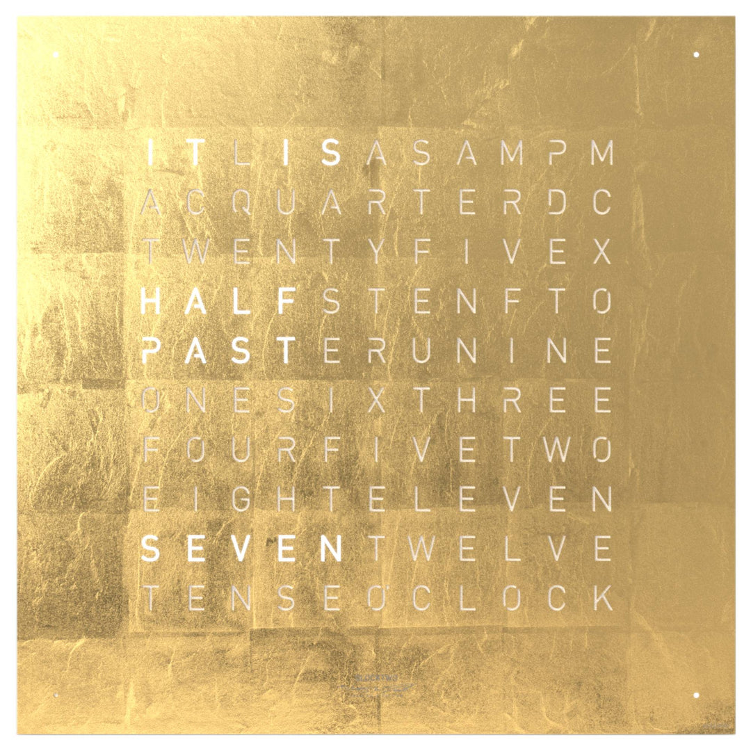 Qlocktwo QT5BLENGD-UK 45 Creator's Edition Gold Black Clock