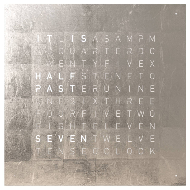 Qlocktwo QT5BLENPL-UK 45 Creator's Edition Platinum Black Clock