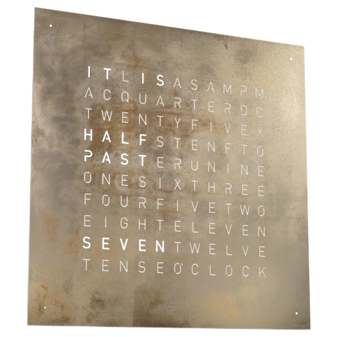 Qlocktwo QT5BLENSG-UK 45 Creator's Edition Silver And Gold Black Clock
