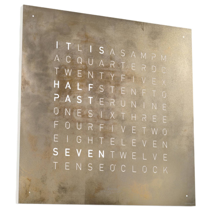 Qlocktwo QT5ENSG 45 Creator's Edition Silver And Gold White Clock