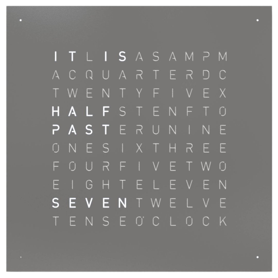 Qlocktwo QT5BLENGRPC-UK 45 Grey Pepper Black Clock