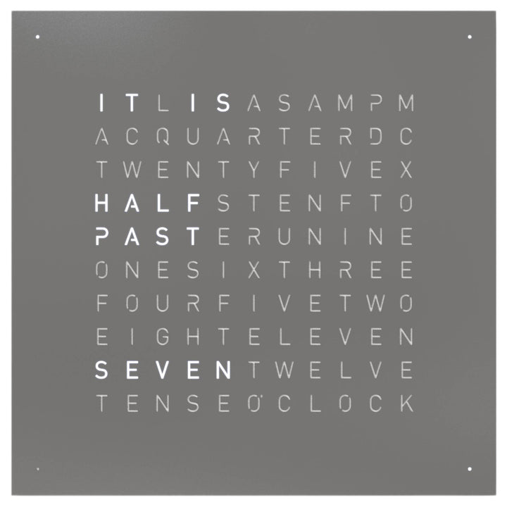 Qlocktwo QT5BLENGRPC-UK 45 Grey Pepper Black Clock