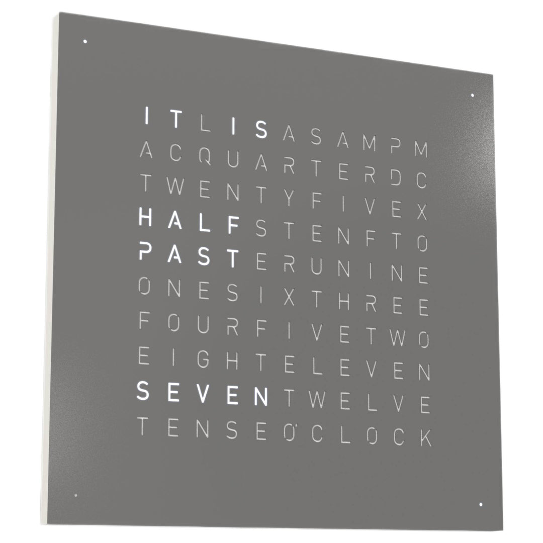 Qlocktwo QT5ENGRPC-UK 45 Grey Pepper White Clock