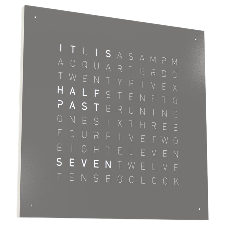 Qlocktwo QT5ENGRPC-UK 45 Grey Pepper White Clock