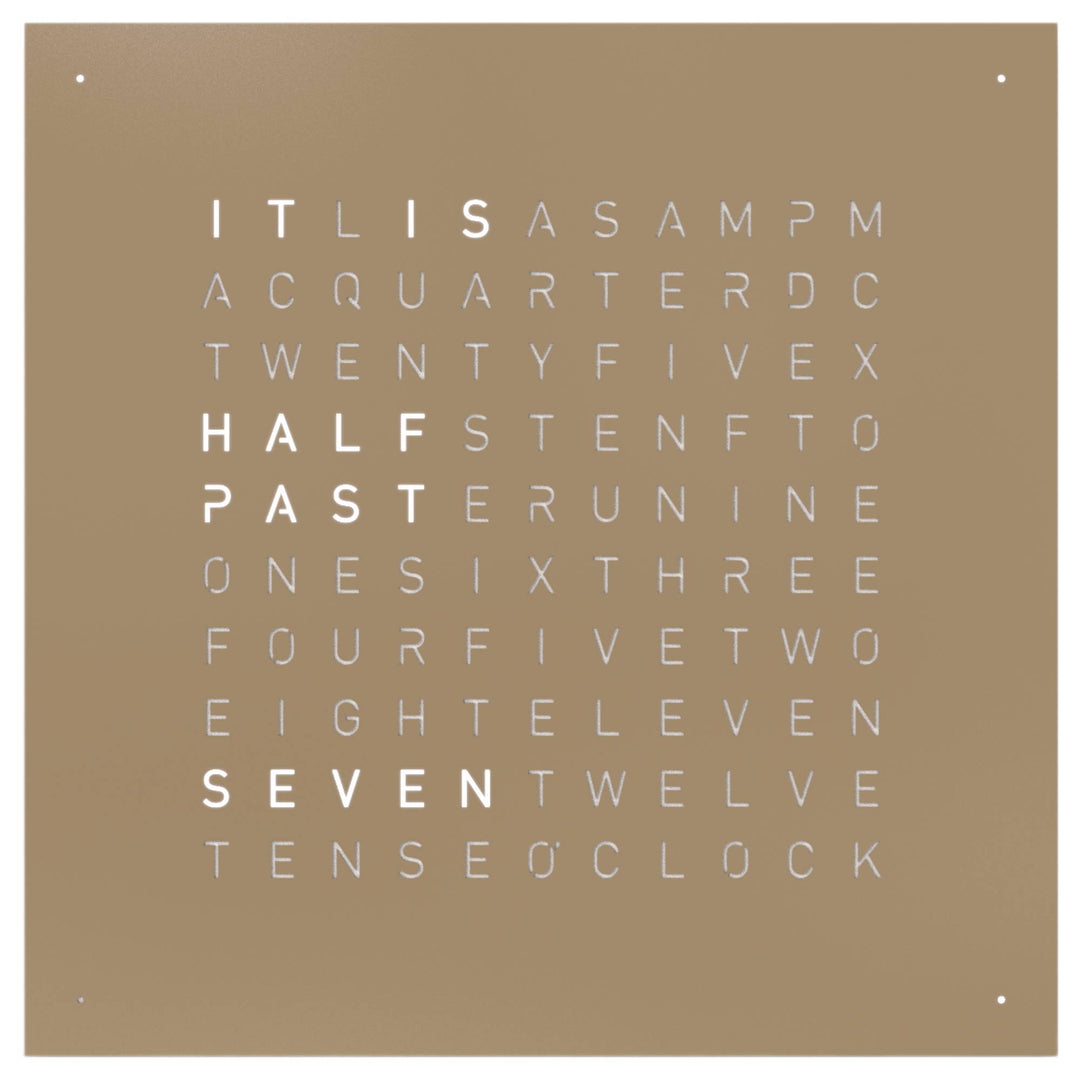 Qlocktwo QT5BLENHAPC-UK 45 Hazelnut White Body Clock