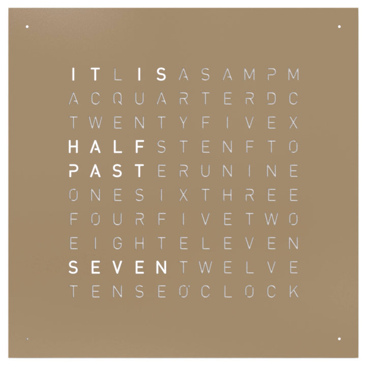 Qlocktwo QT5BLENHAPC-UK 45 Hazelnut White Body Clock