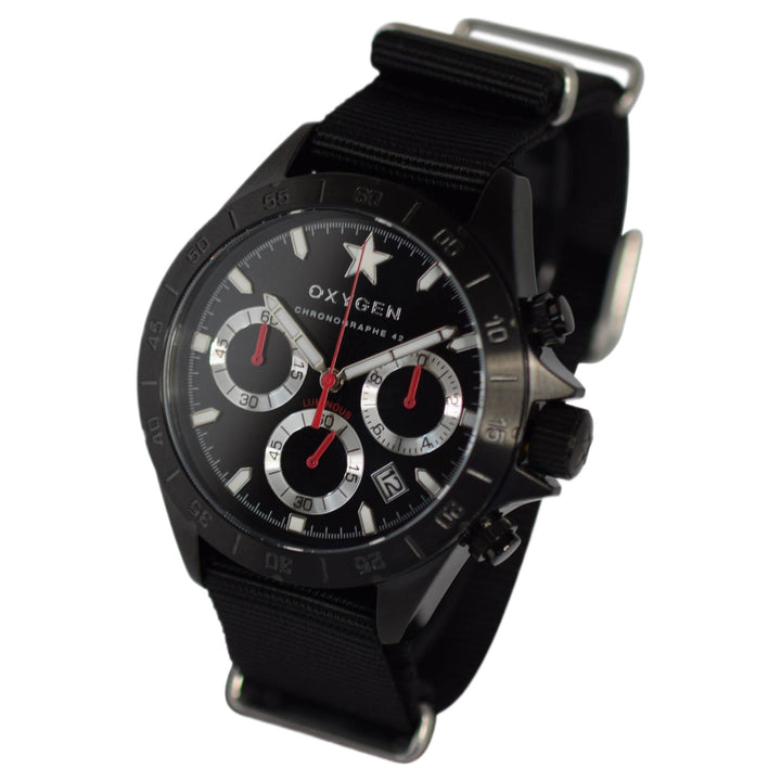 Oxygen EX-C-REC-42-NN-BL Record Chronograph Black Watch