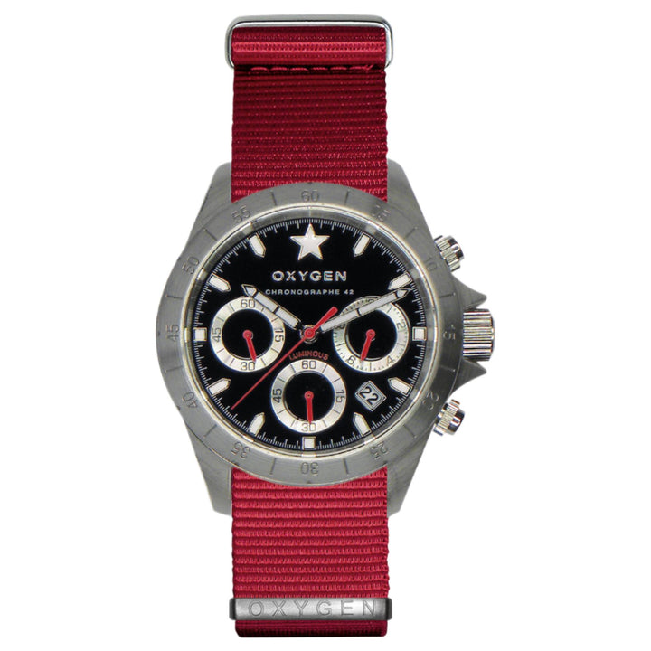 Oxygen EX-C-SPR-42-NN-RE Sprint Chronograph Red Watch