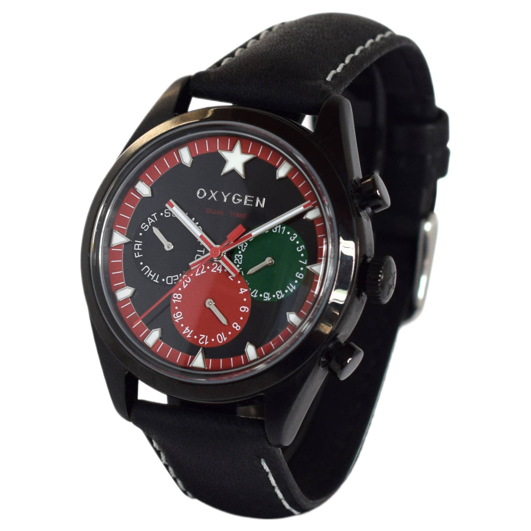 Oxygen EX-SDT-ROM-40-CL-BL Roma 40 Dual Time Watch