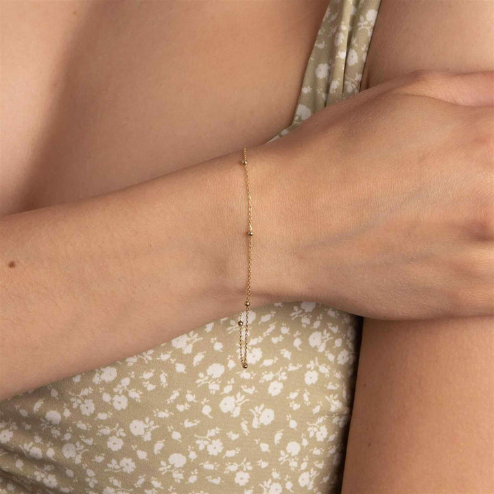 Elements Gold GB511 Fine Ball Station Bracelet - H S Johnson