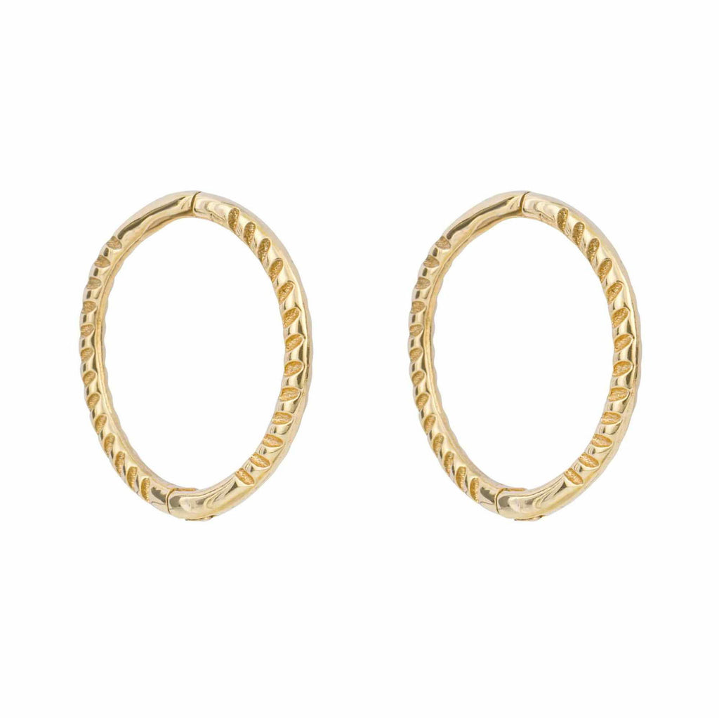 GE1000 Rope Effect Hoop Earrings