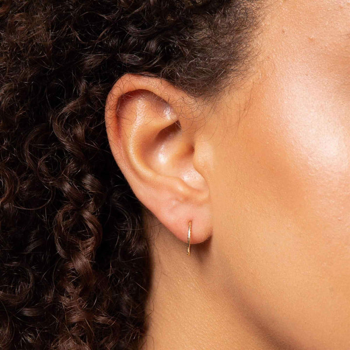 Elements Gold GE1000 Rope Effect Hoop Earrings - H S Johnson