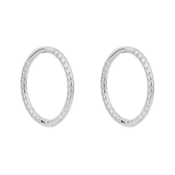 Elements Gold GE1001 Rope Effect Hoop Earrings - H S Johnson