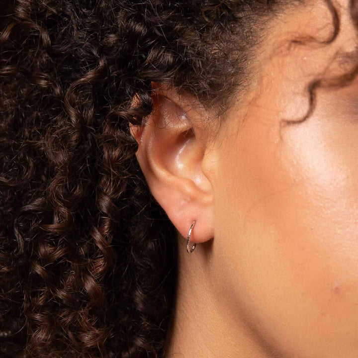 Elements Gold GE1001 Rope Effect Hoop Earrings - H S Johnson