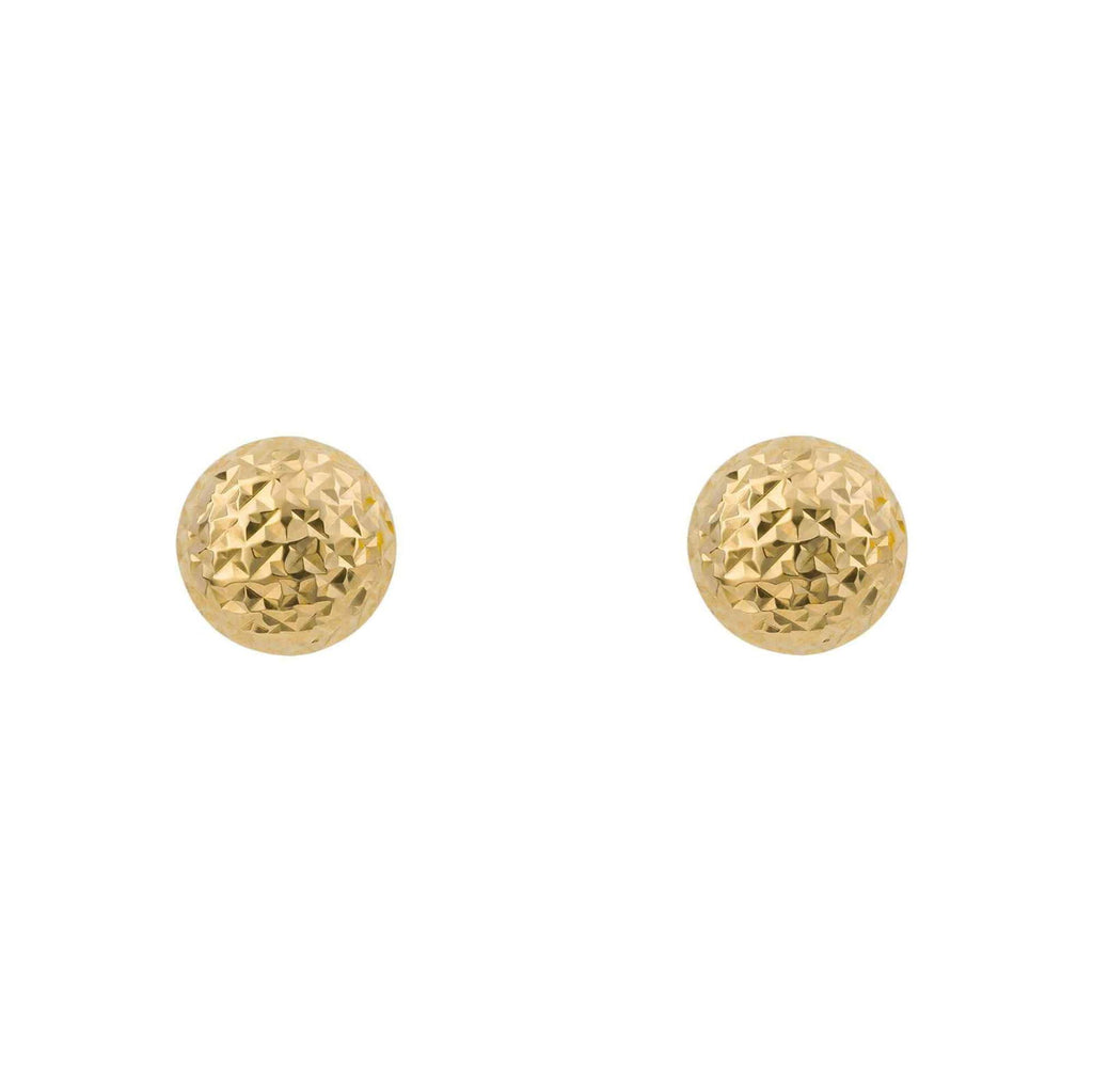 Elements Gold Textured Ball Stud Earrings
