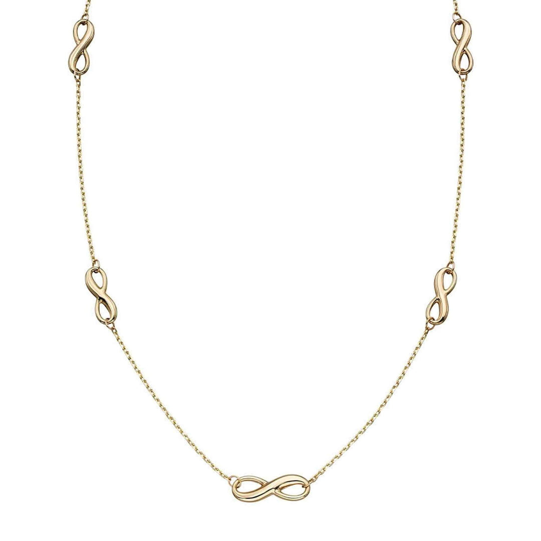Elements Gold GN339 Infinity Station Necklace - H S Johnson