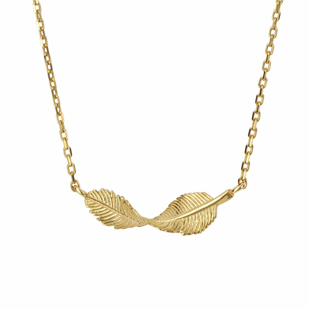 GN383 Twist Leaf Necklace