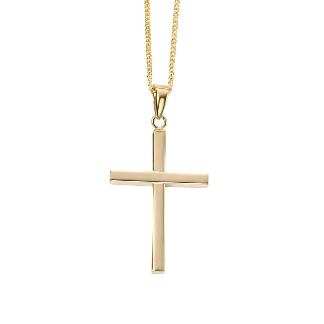 Elements Gold GP942 Large Cross Pendant Only - H S Johnson