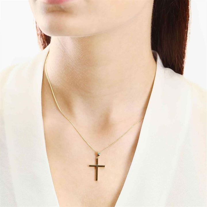 Elements Gold GP942 Large Cross Pendant Only - H S Johnson