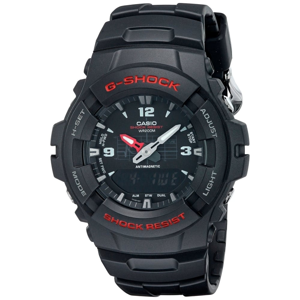 G-Shock G-100-1BVMUR Black Multifunction Wristwatch - H S Johnson