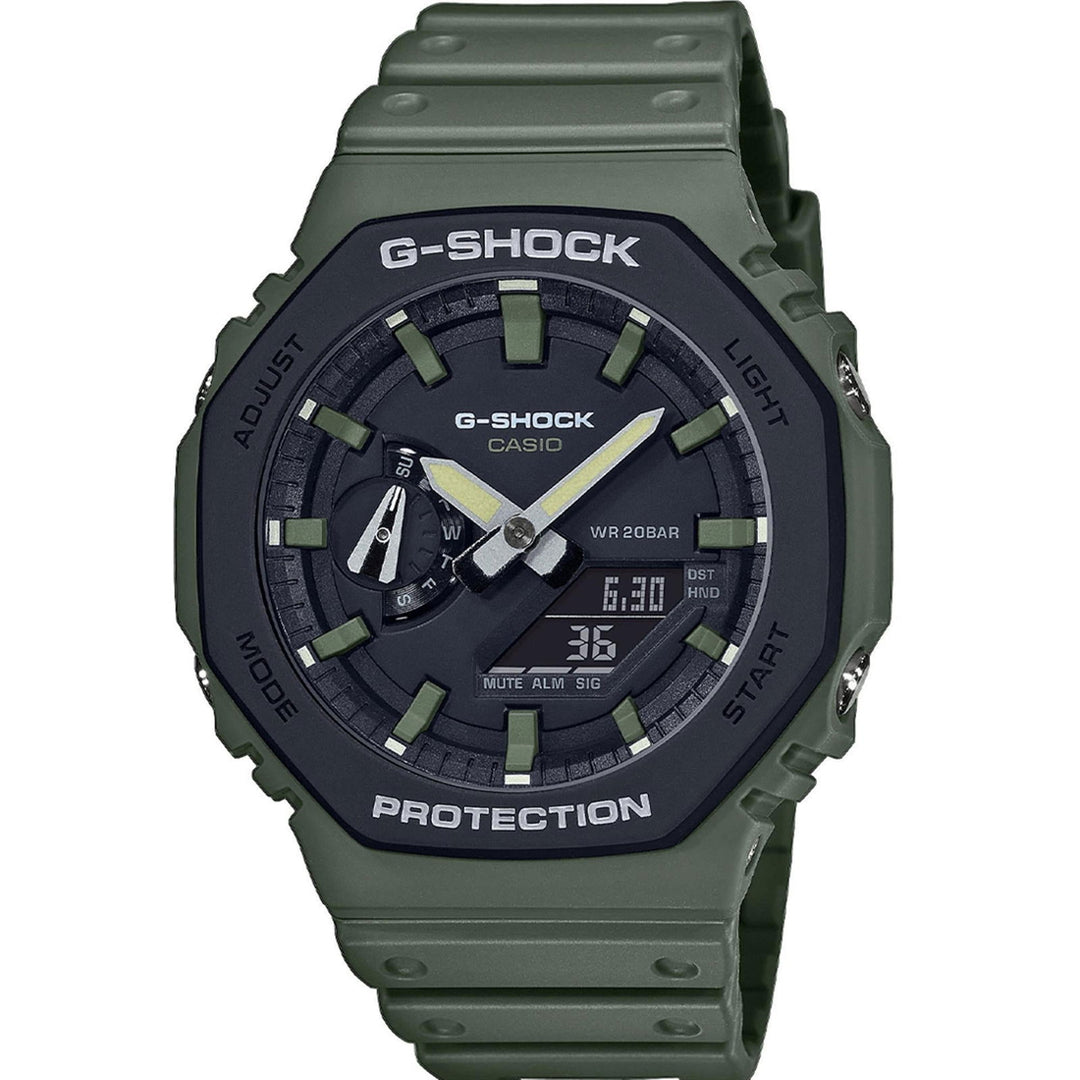 G-Shock GA-2110SU-3AER Layered Bezel Green Wristwatch - H S Johnson