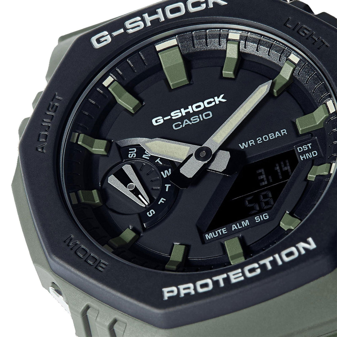 G-Shock GA-2110SU-3AER Layered Bezel Green Wristwatch - H S Johnson
