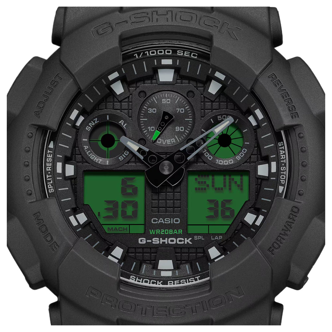 G-Shock GA-100BEG-1AER Black And Electro Green Series Watch