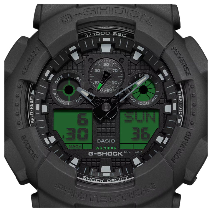 G-Shock GA-100BEG-1AER Black And Electro Green Series Watch