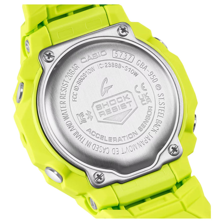 G-Shock GBA-950-9A3ER Analogue/Digital Yellow Strap Watch