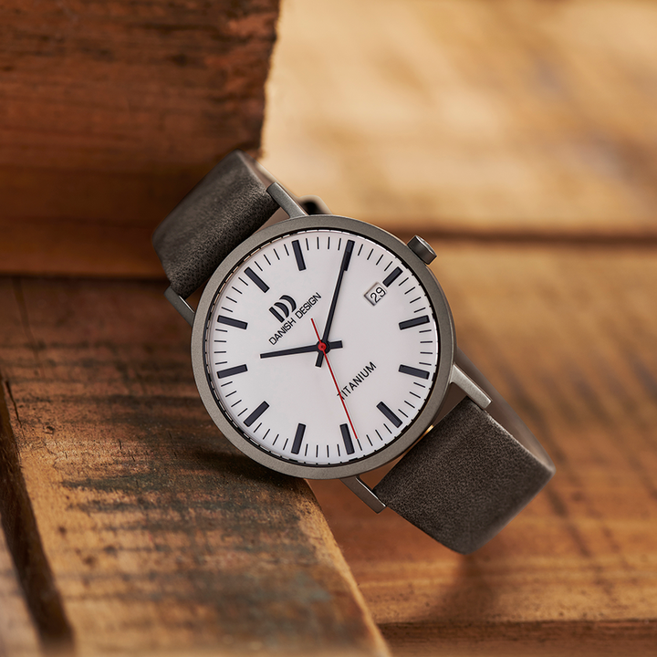 Danish Design IQ14Q1273 Rhine White Grey Date Large Watch