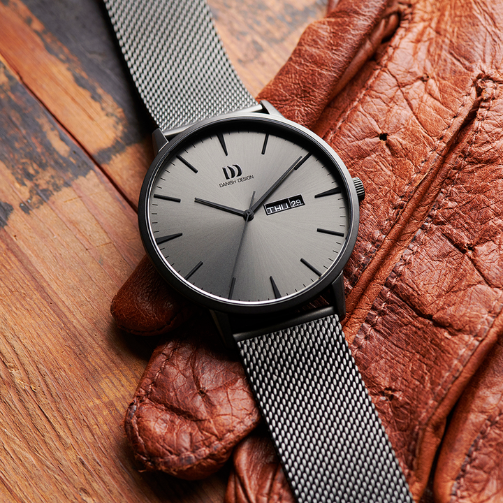 Danish Design IQ66Q1267 Akilia Day/Date All Grey Mesh Watch