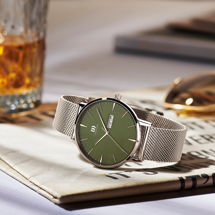 Danish Design IQ77Q1267 Akilia Day/Date Green Mesh Watch