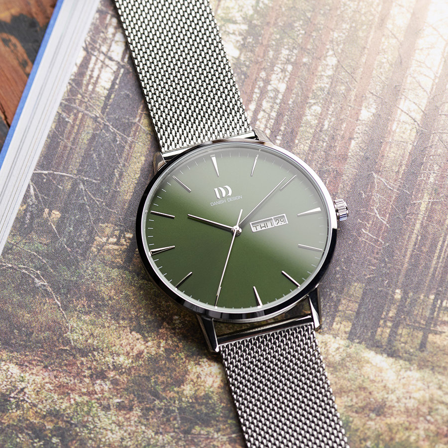 Danish Design IQ77Q1267 Akilia Day/Date Green Mesh Watch