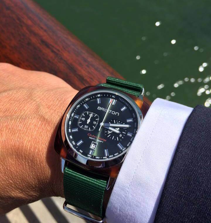 Briston Clubmaster Sport - Chrono - Vert anglais 17142.SA.TS.10.NBG Watch