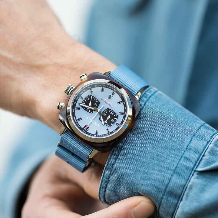 Briston Clubmaster Sport - Chrono - Bleu Glacier 20142.SA.TS.25.NIB Watch