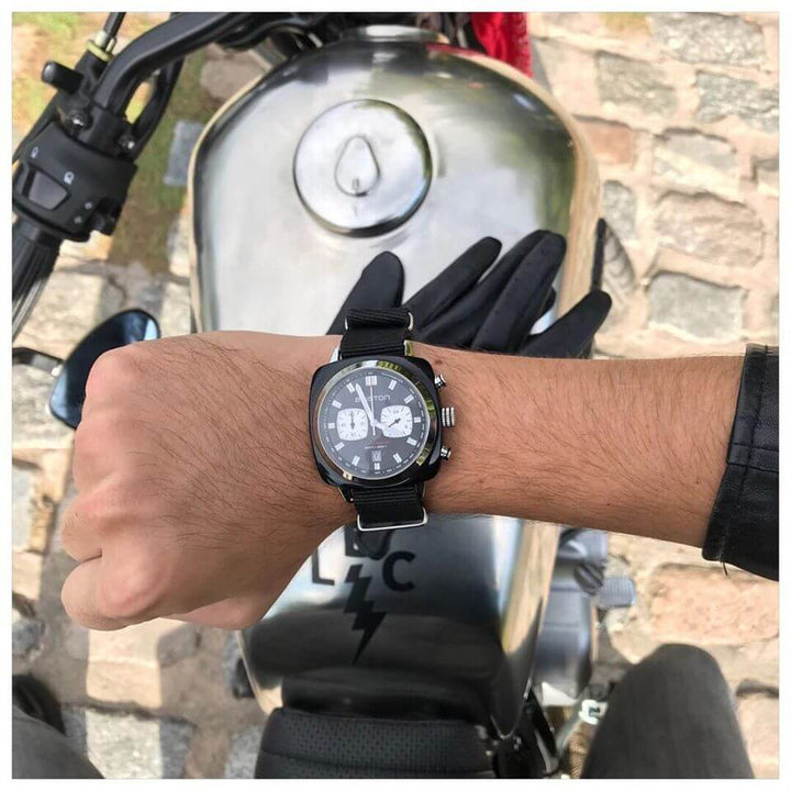 Briston Clubmaster Sport Acétate noir - Chrono - Noir 17142.SA.BS.1.NB Watch