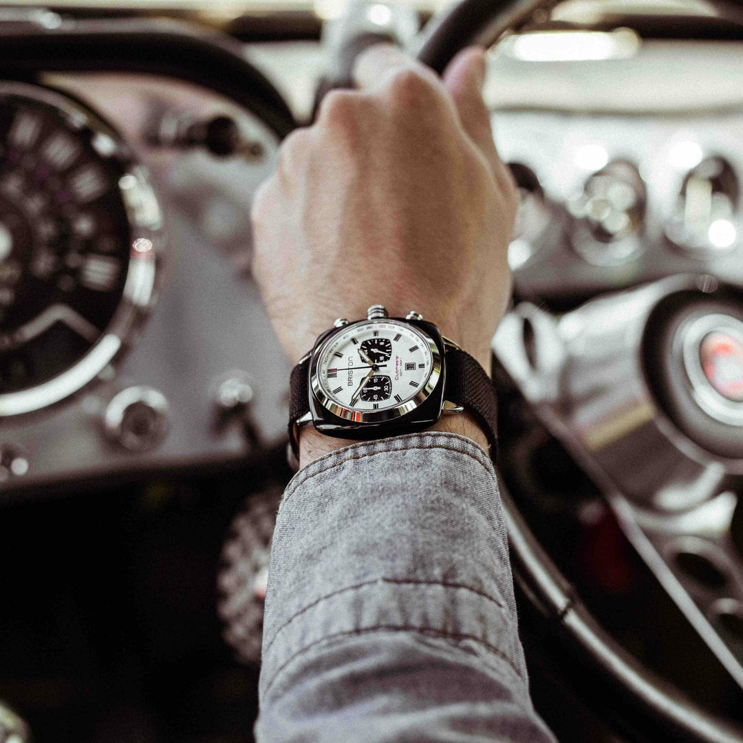 Briston Clubmaster Sport Acétate noir - Chrono - Blanc 17142.SA.BS.2.NB Watch