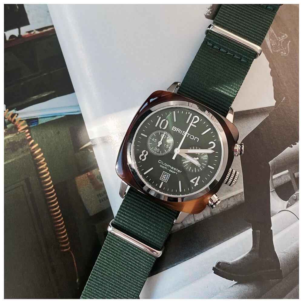 Briston Clubmaster Classic - Chrono - Vert anglais 15140.SA.T.10.NBG Watch