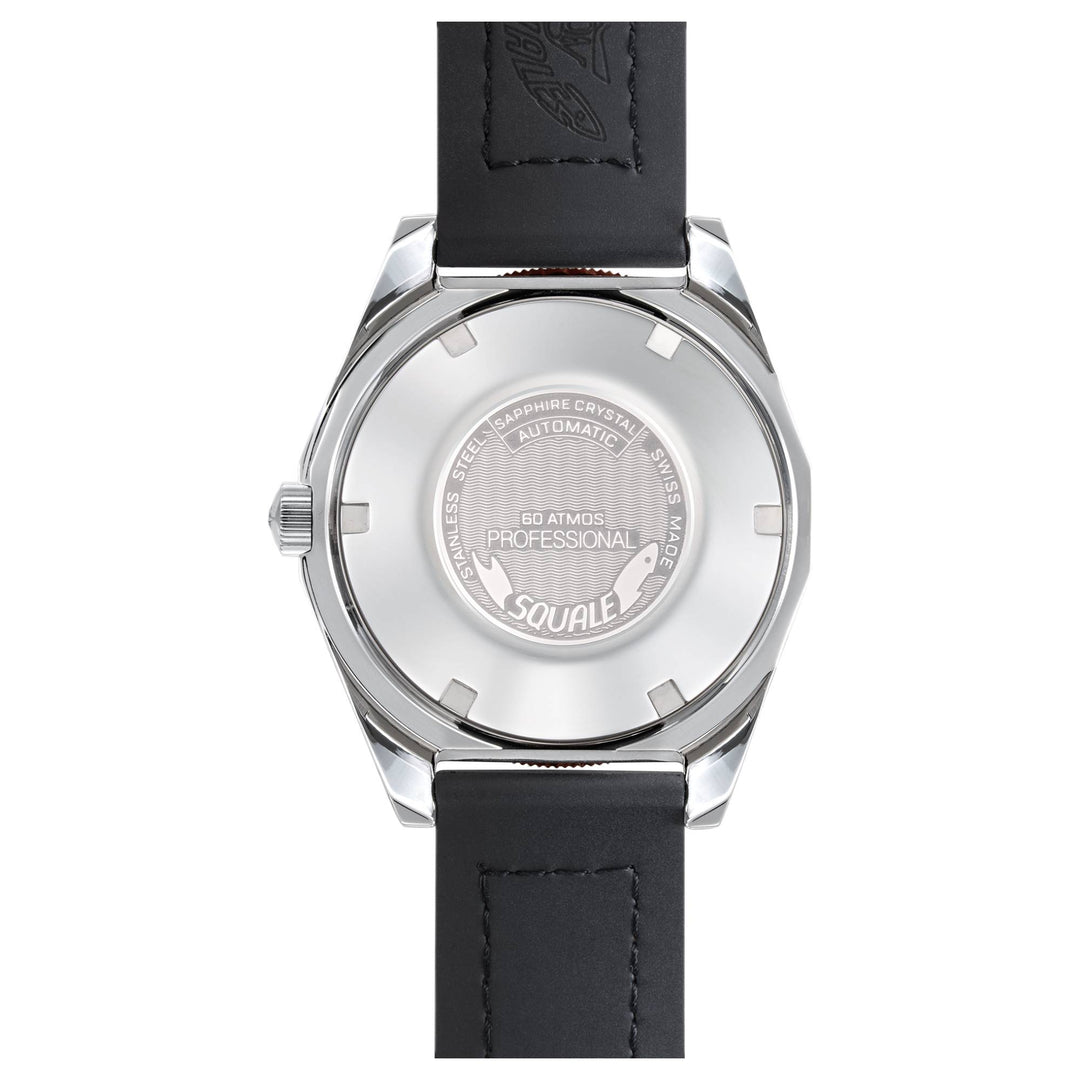 Squale MATICBKOBK.RLOR Matic S Orange/Black HydroLeather Watch