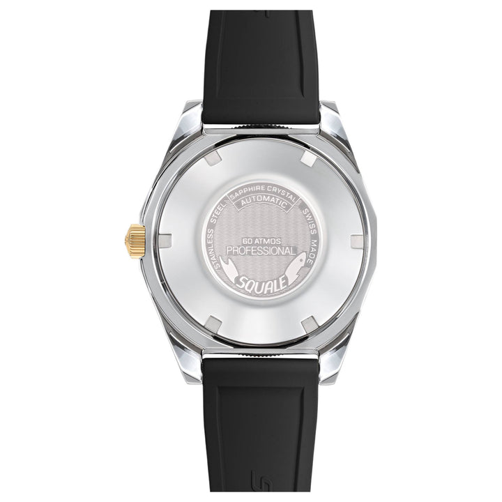Squale MATICGBKBK.MRBK Matic S Two-Tone Black Rubber Watch