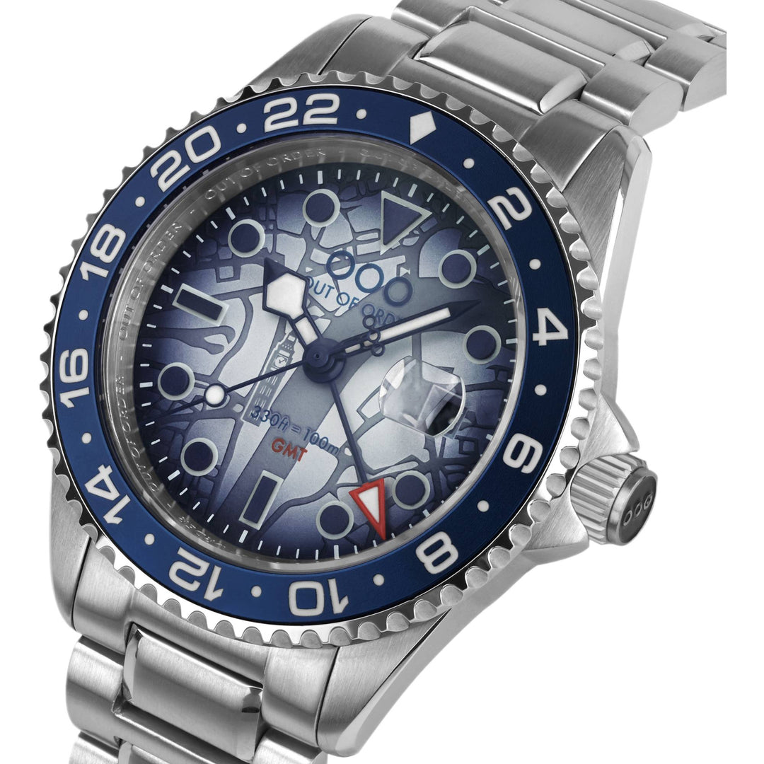 Out Of Order 001-19.LO.SS London GMT Ultra Brushed - Big Ben Watch