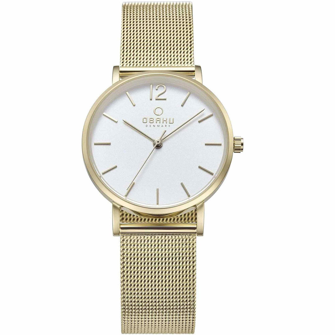 Obaku V197LXGWMG Women's Mark Lille-Gold Wristwatch - H S Johnson