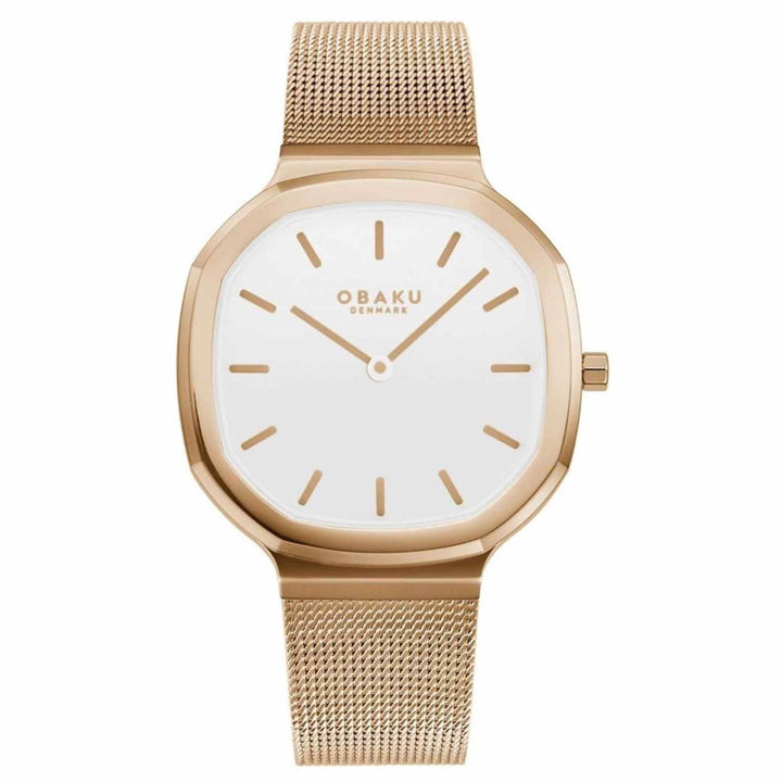 Obaku V253LXVWMV Women's Oktant Lille-Rose Wristwatch - H S Johnson