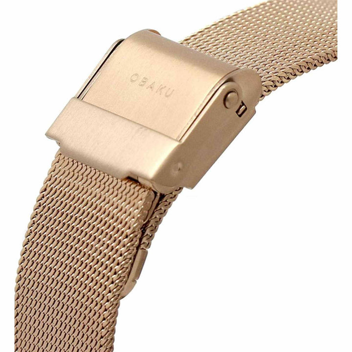Obaku V253LXVWMV Women's Oktant Lille-Rose Wristwatch - H S Johnson